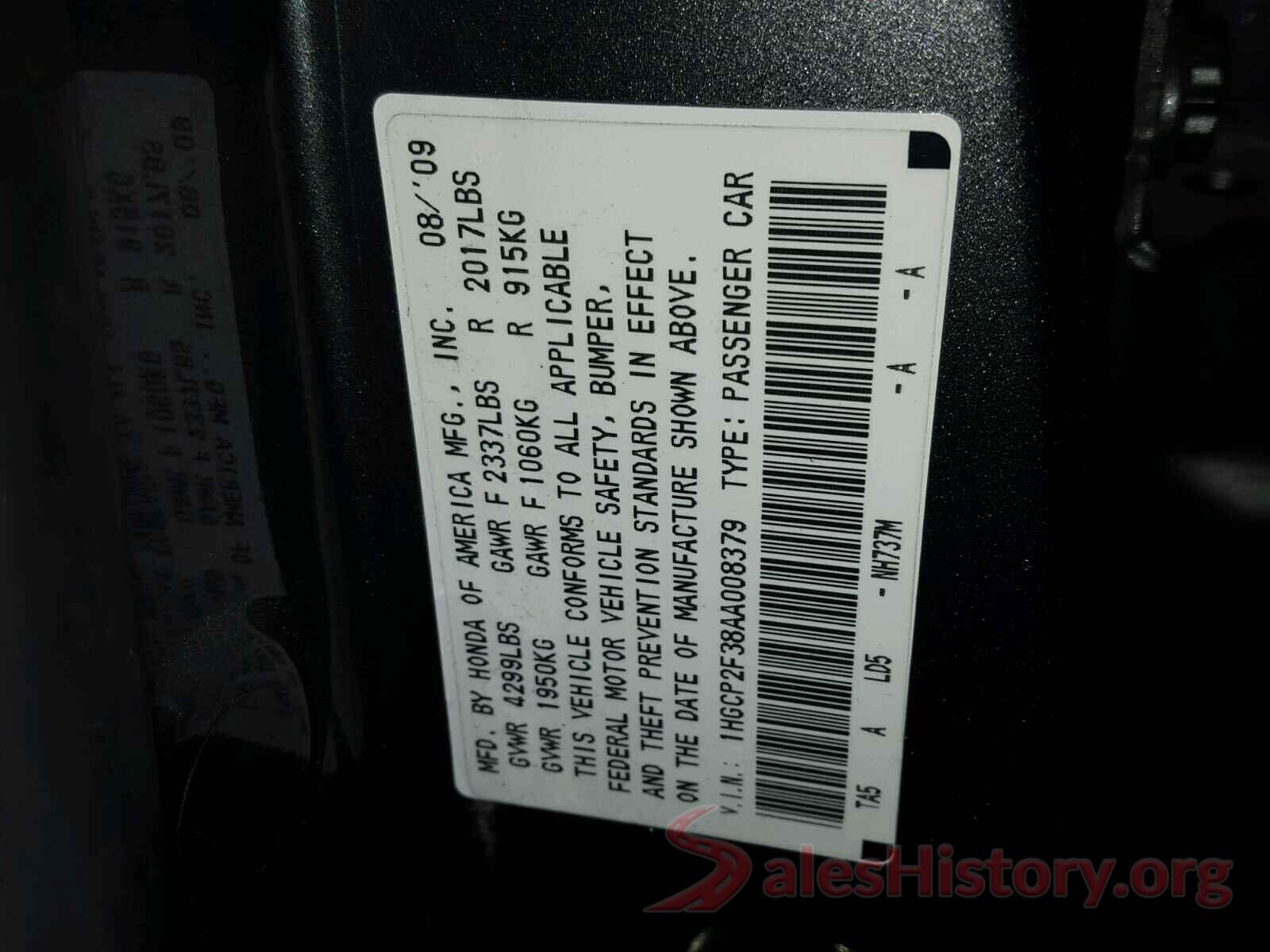 5N1AZ2MG0HN160872 2010 HONDA ACCORD