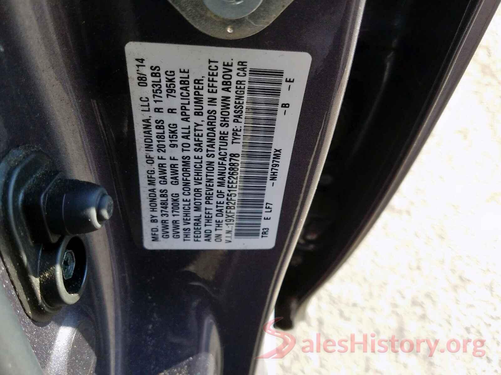 4S3GTAA62J3740647 2014 HONDA CIVIC