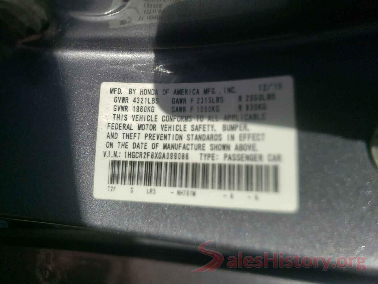 1HGCR2F8XGA099086 2016 HONDA ACCORD