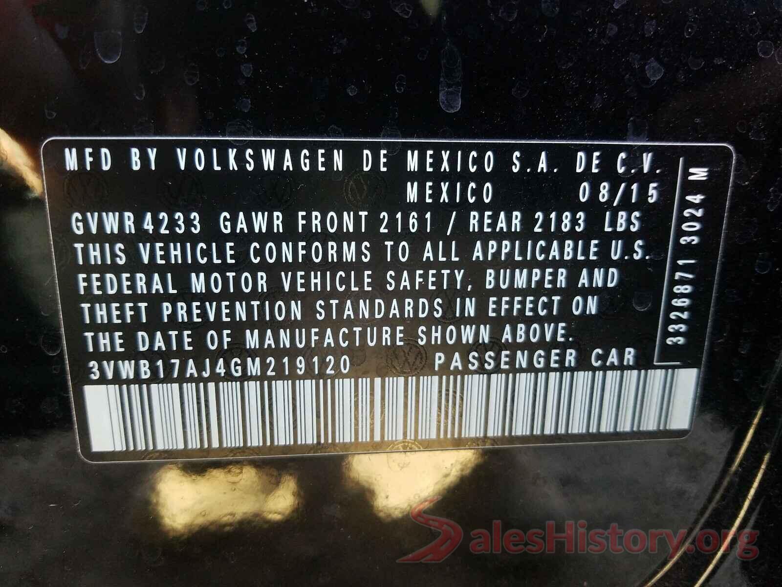 3VWB17AJ4GM219120 2016 VOLKSWAGEN JETTA