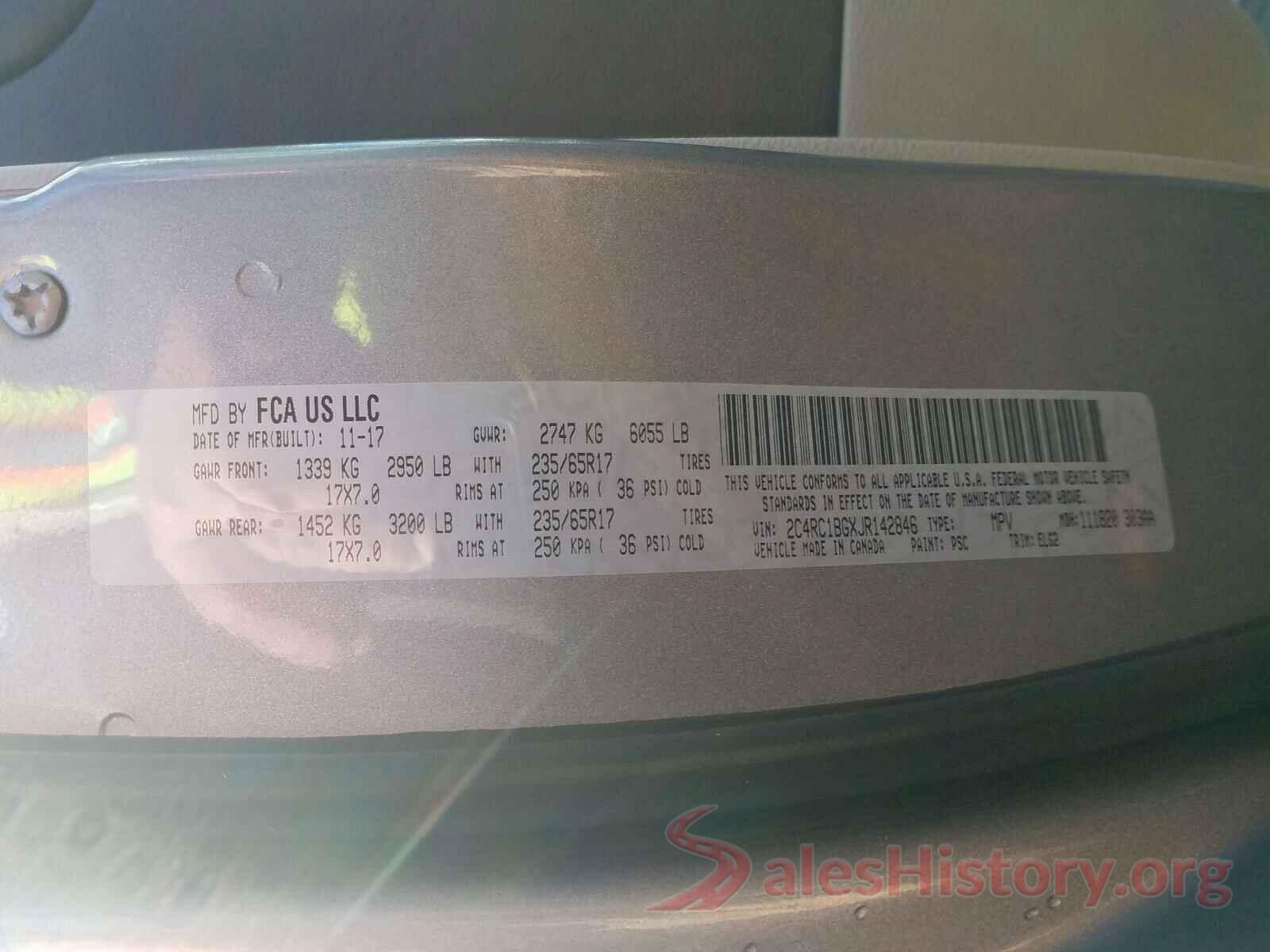 1N4BL4BV0LC138016 2018 CHRYSLER PACIFICA