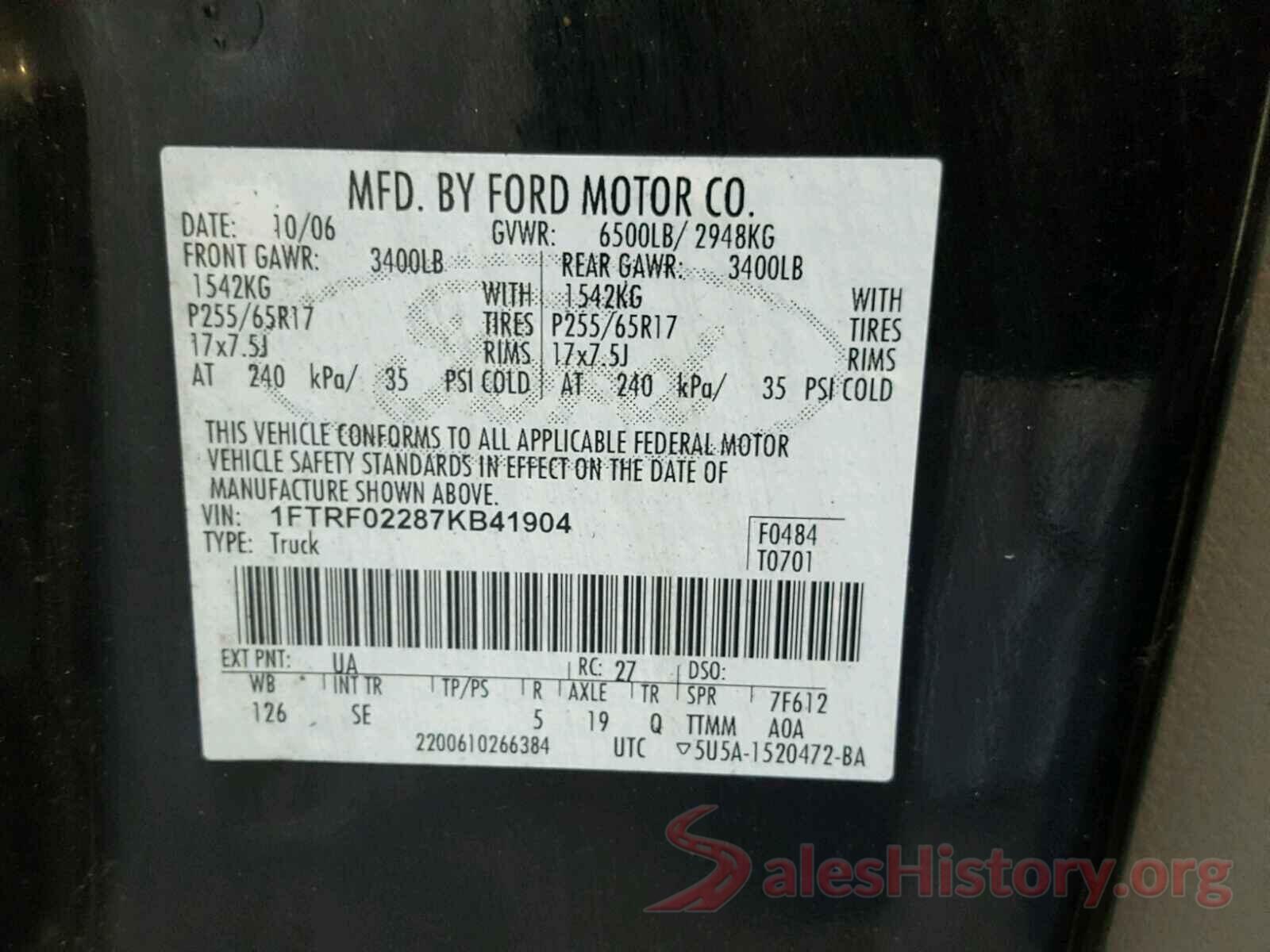 5TFCZ5AN8GX034215 2007 FORD F150