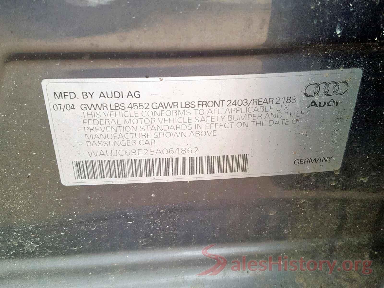 4S4BTACC6L3253995 2005 AUDI A4