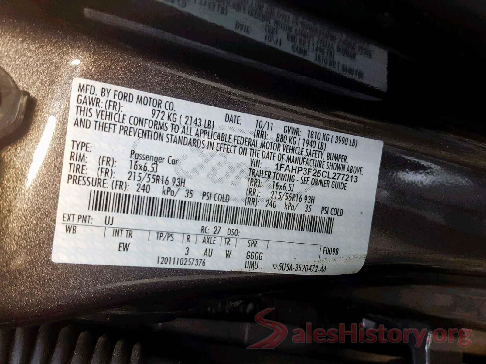 KMHCT4AE9GU081133 2012 FORD FOCUS SE