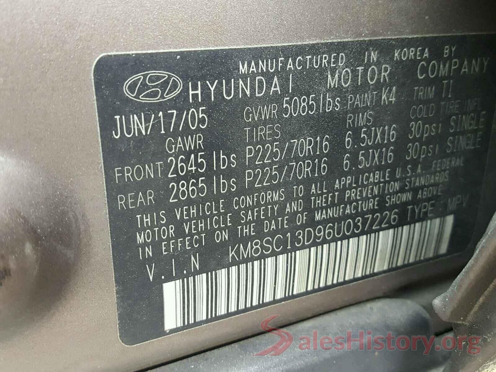 JF2SKALC9LH595419 2006 HYUNDAI SANTA FE