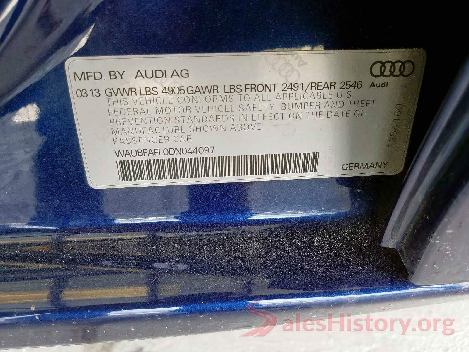 5N1AT2MV7GC778507 2013 AUDI A4