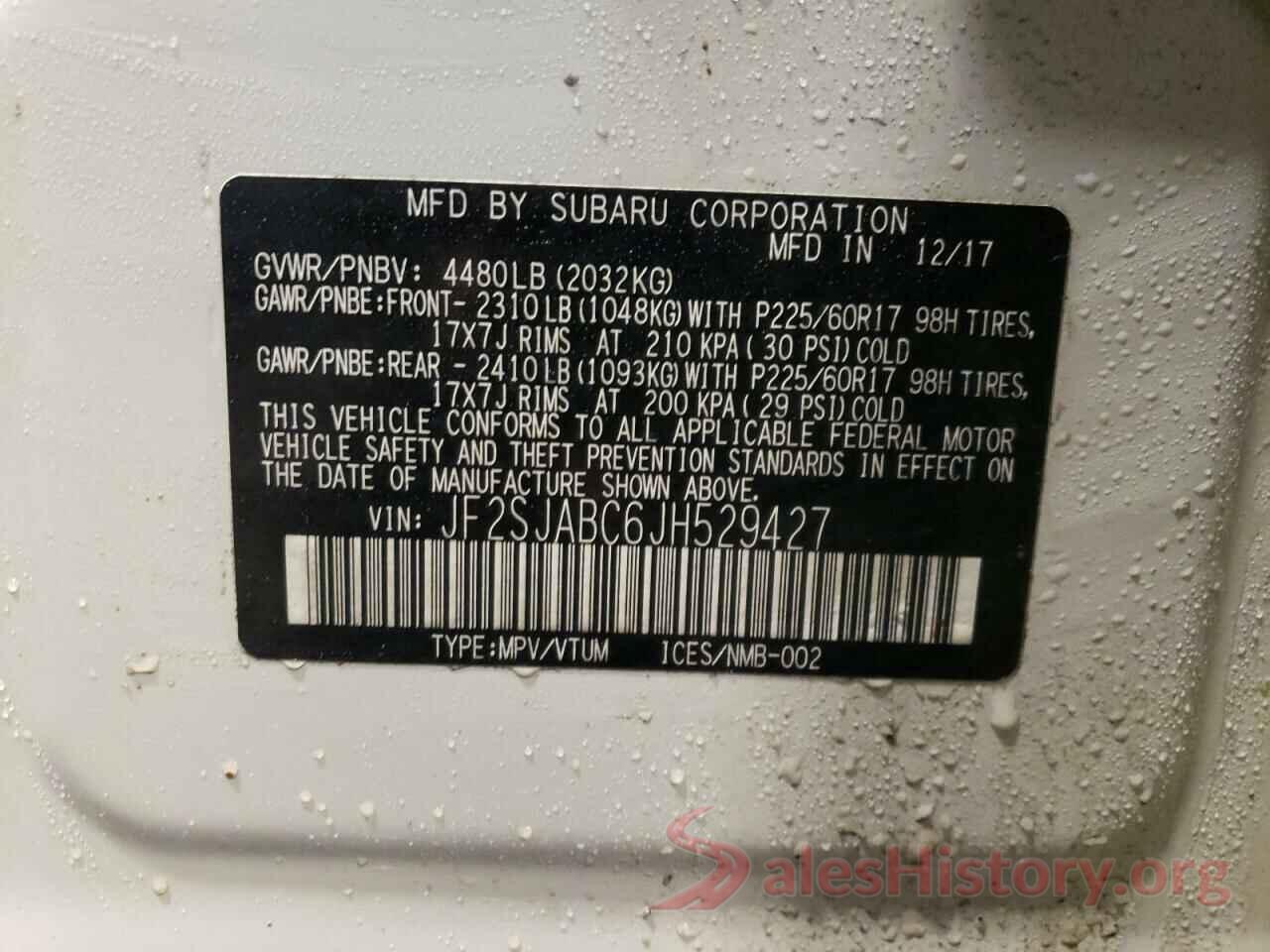 JF2SJABC6JH529427 2018 SUBARU FORESTER