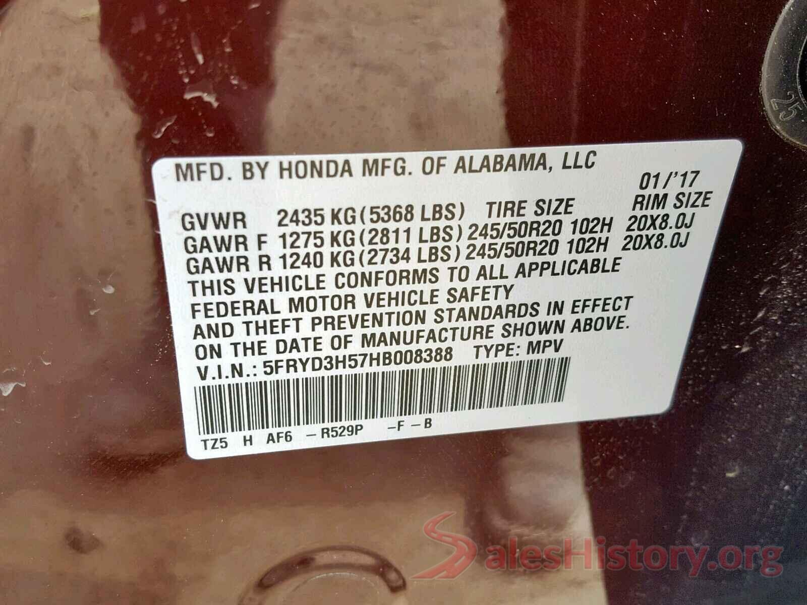 3N1AB7AP9GY275551 2017 ACURA MDX