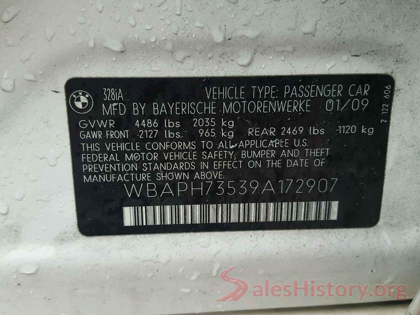 WBAPH73539A172907 2009 BMW 3 SERIES