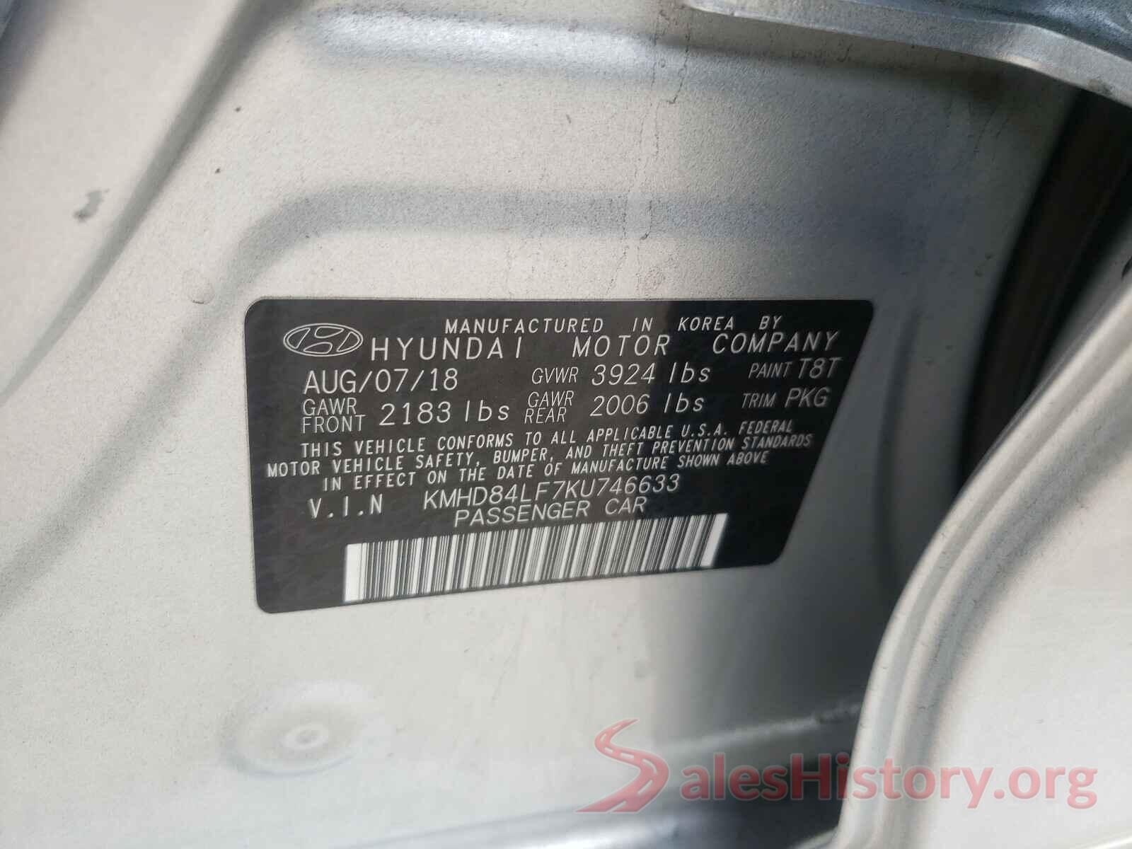 KMHD84LF7KU746633 2019 HYUNDAI ELANTRA