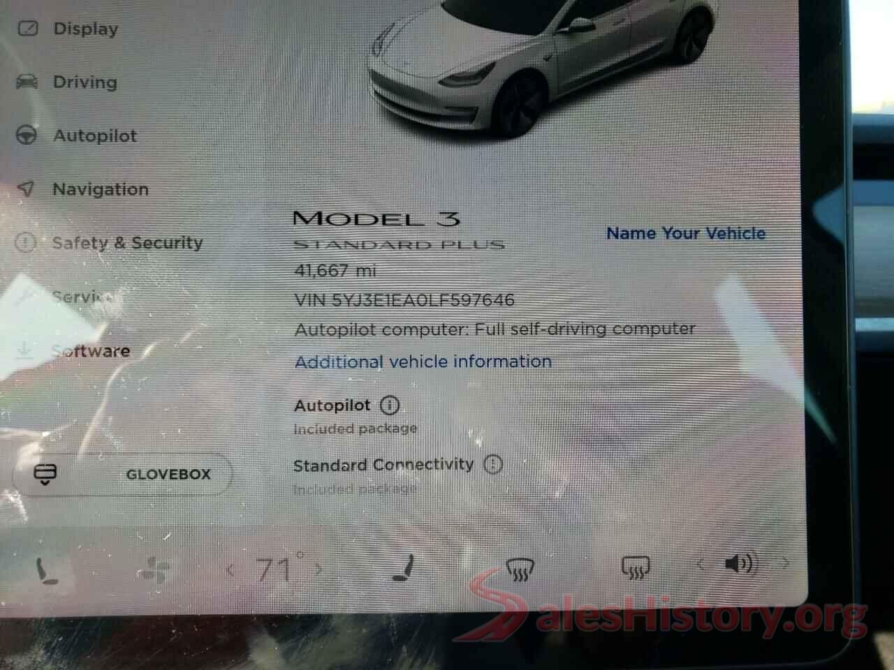 5YJ3E1EA0LF597646 2020 TESLA MODEL 3