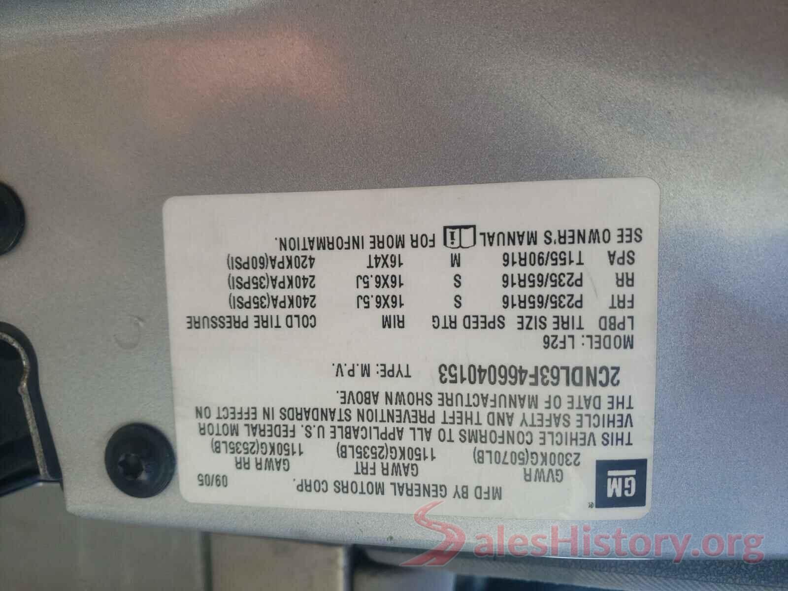 2C4RDGCG2HR629614 2006 CHEVROLET EQUINOX