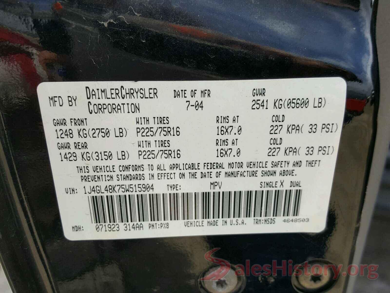 JTEMU5JR1M5938688 2005 JEEP LIBERTY