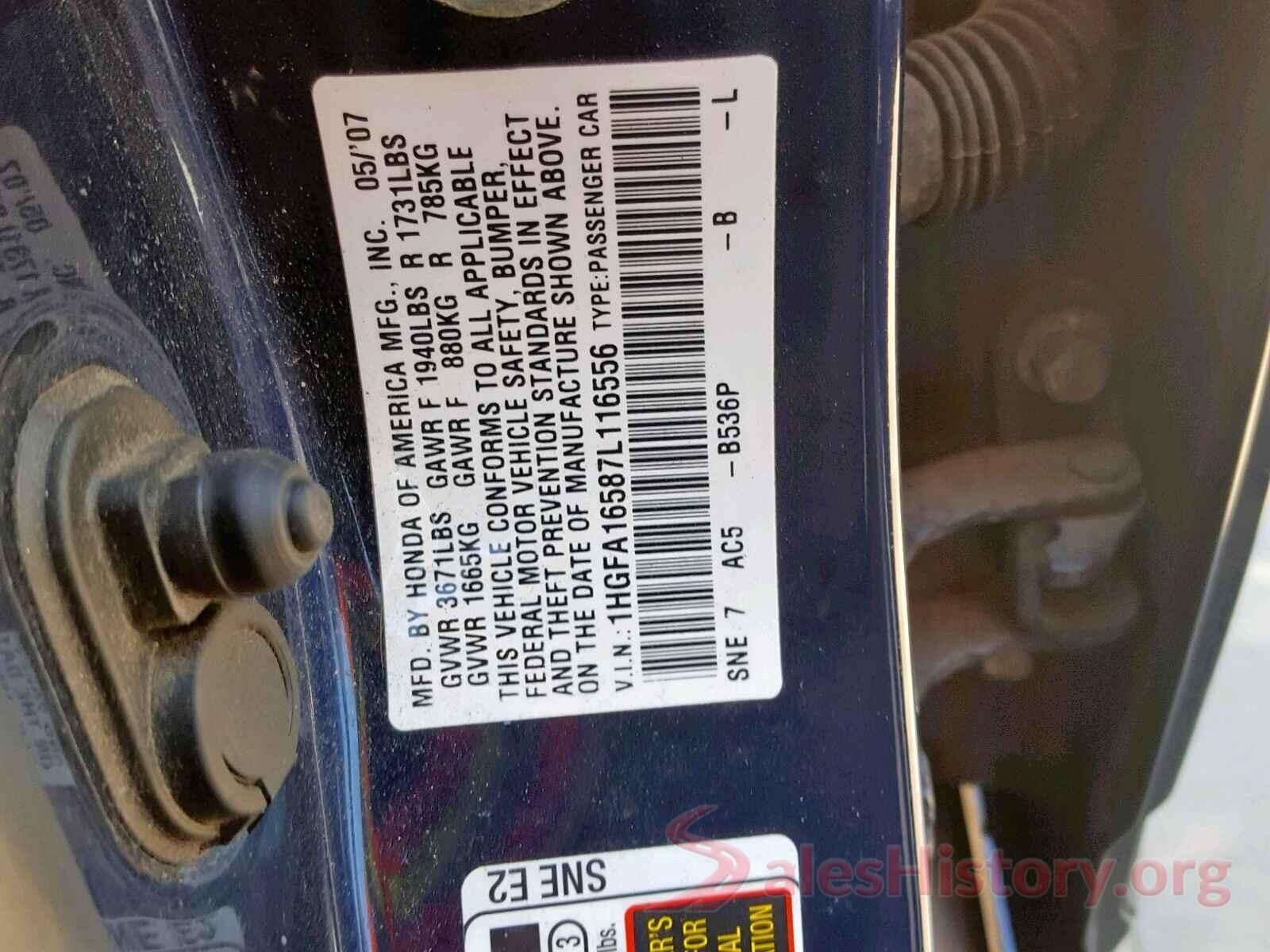 5NPE34AF6HH534870 2007 HONDA CIVIC LX