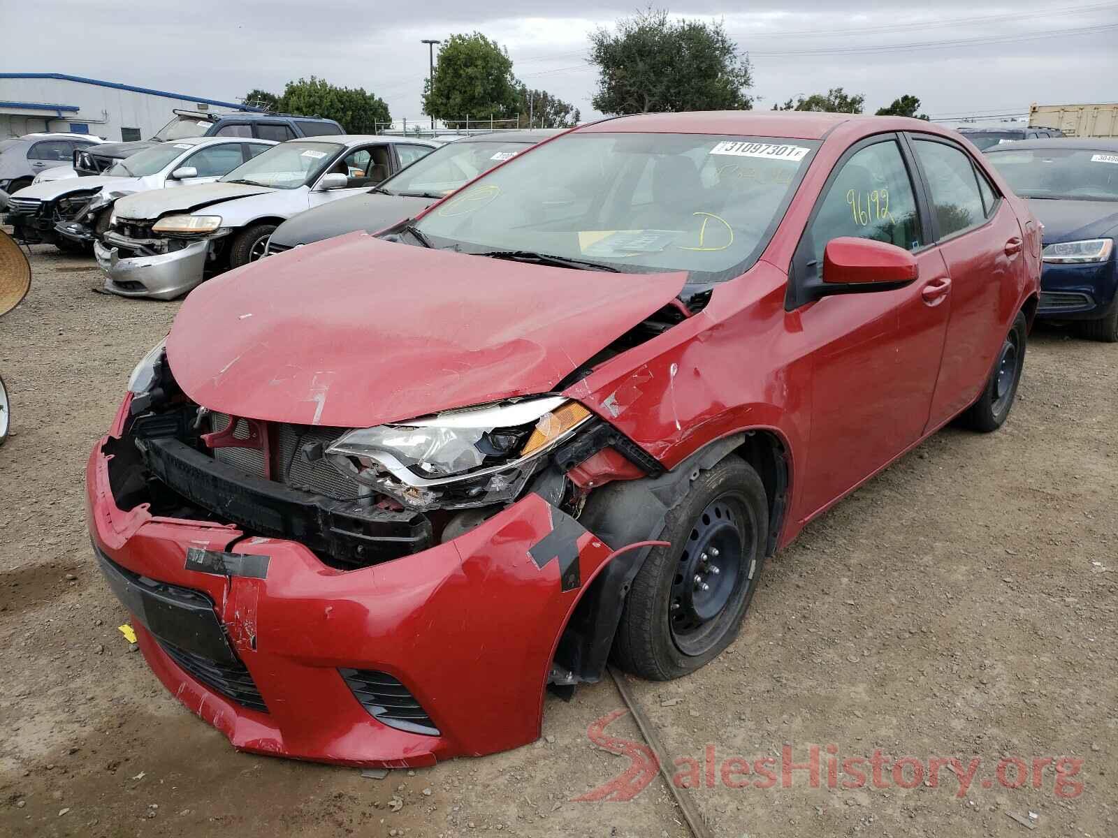 5YFBURHE7GP502909 2016 TOYOTA COROLLA