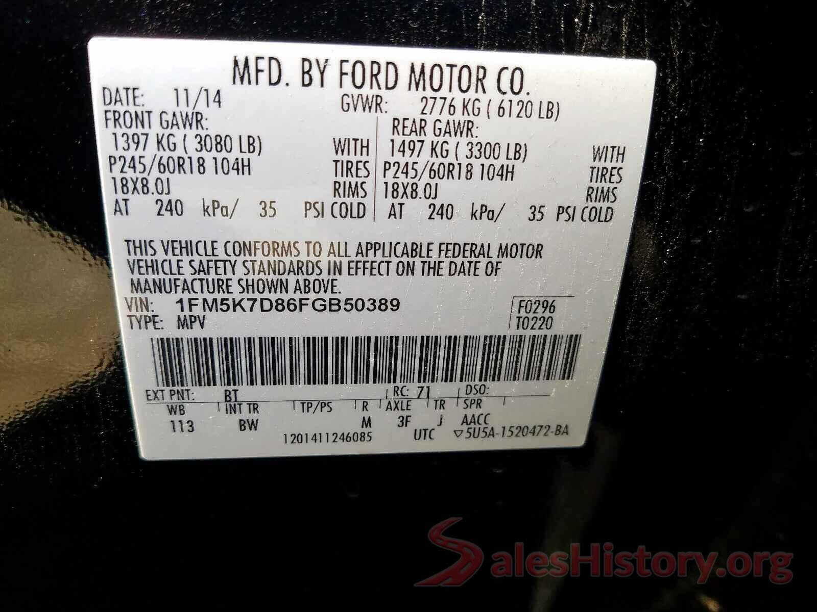 4T1BF1FKXHU641243 2015 FORD EXPLORER