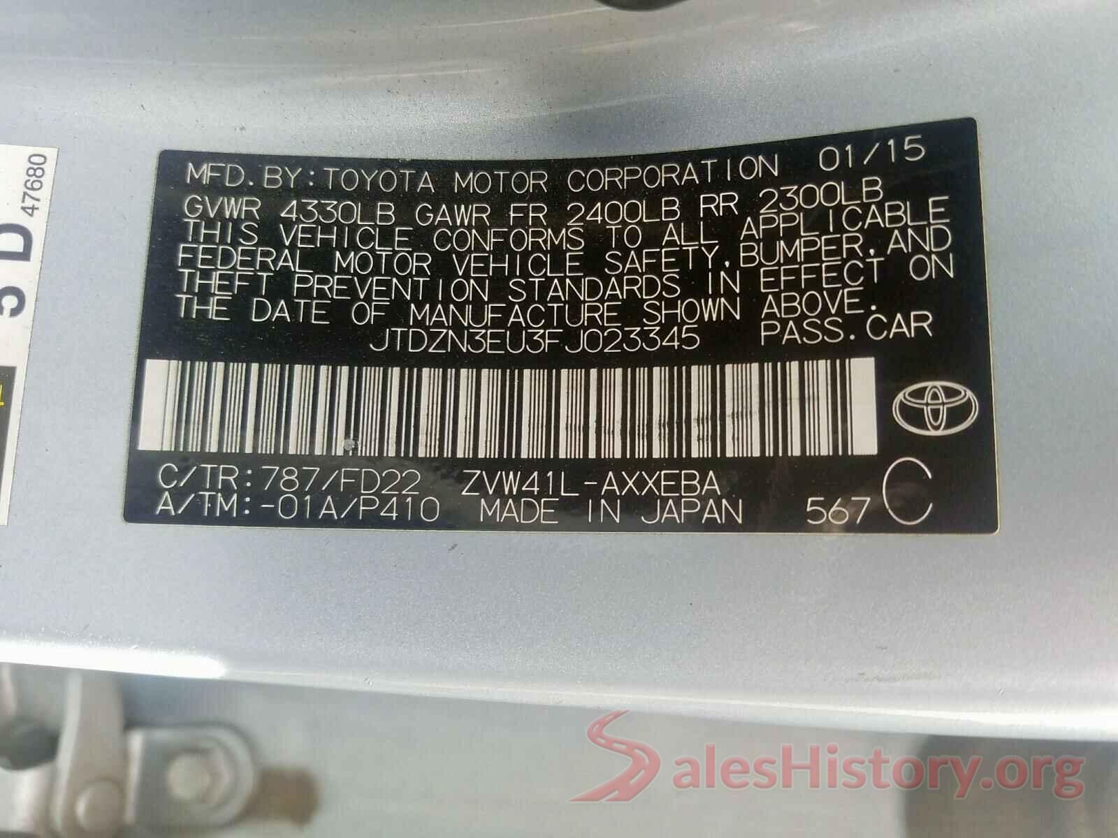 3TMAZ5CN0HM052364 2015 TOYOTA PRIUS