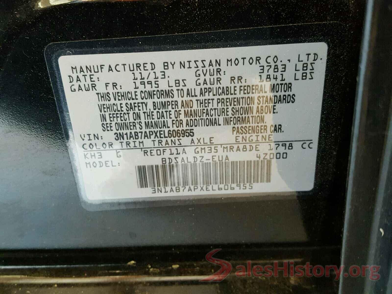 JTDKARFP4H3026030 2014 NISSAN SENTRA