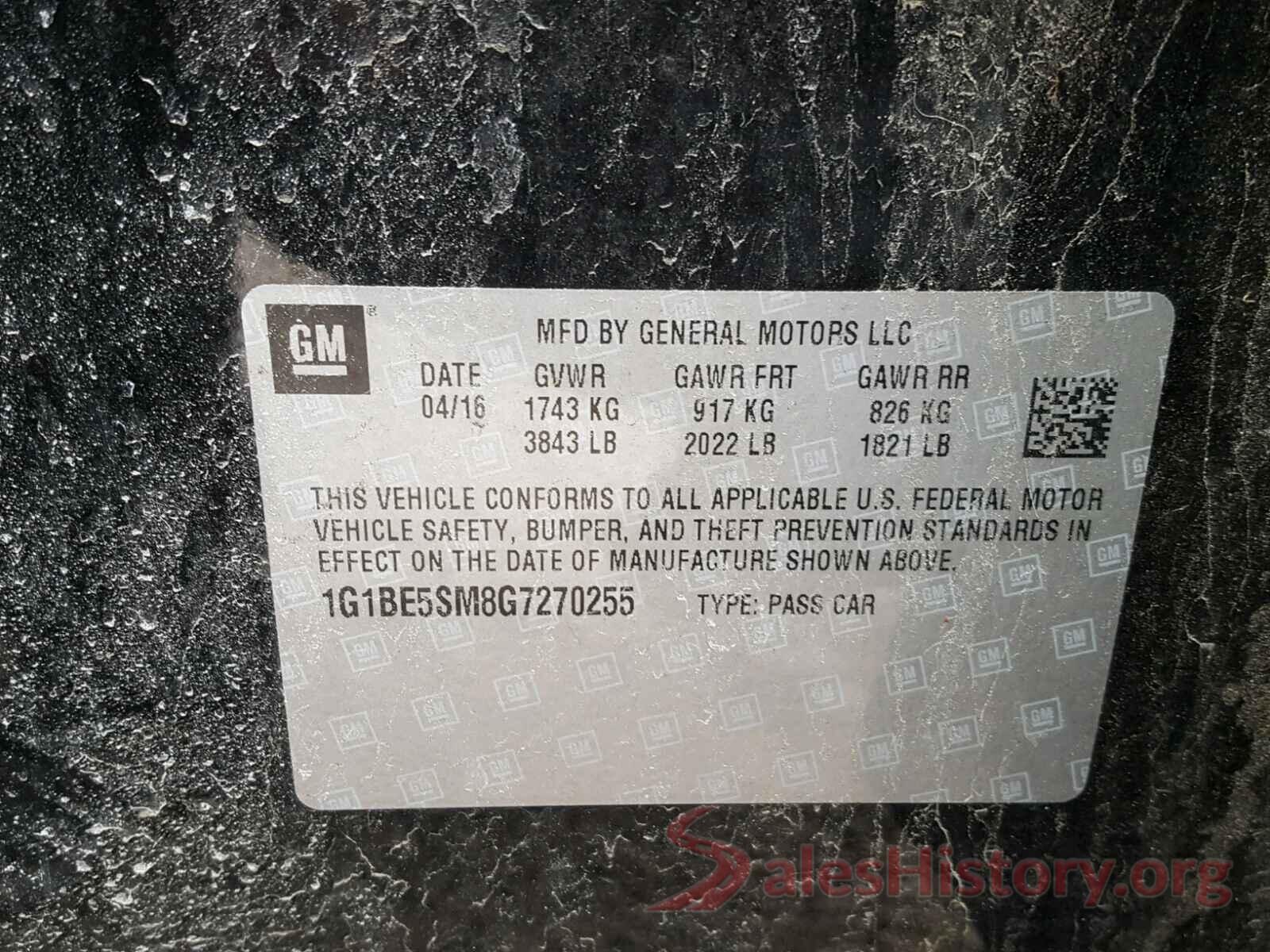 4S3BNEN68G3005279 2016 CHEVROLET CRUZE