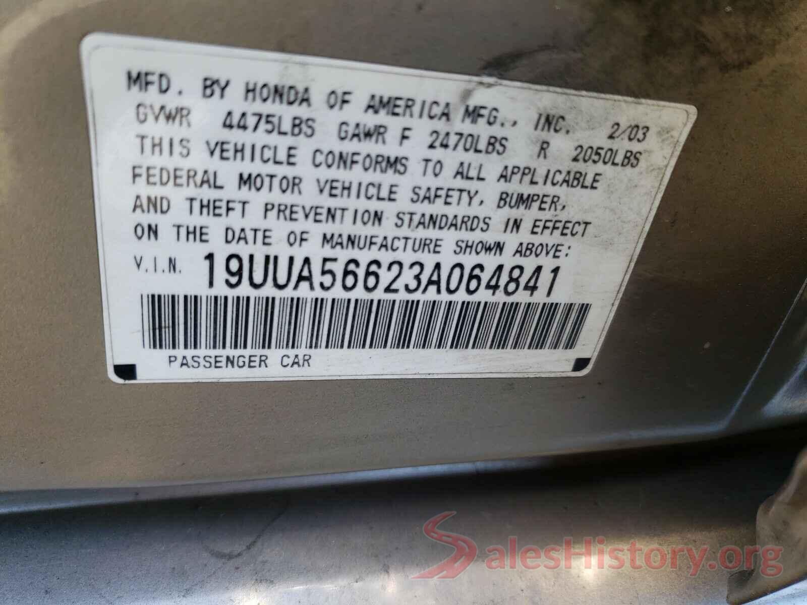 JF2GTANC5K8225986 2003 ACURA TL