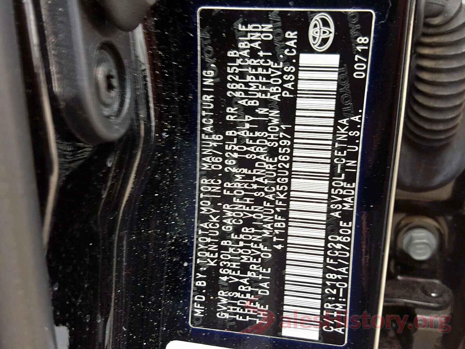 5TDFZRBH6LS027230 2016 TOYOTA CAMRY