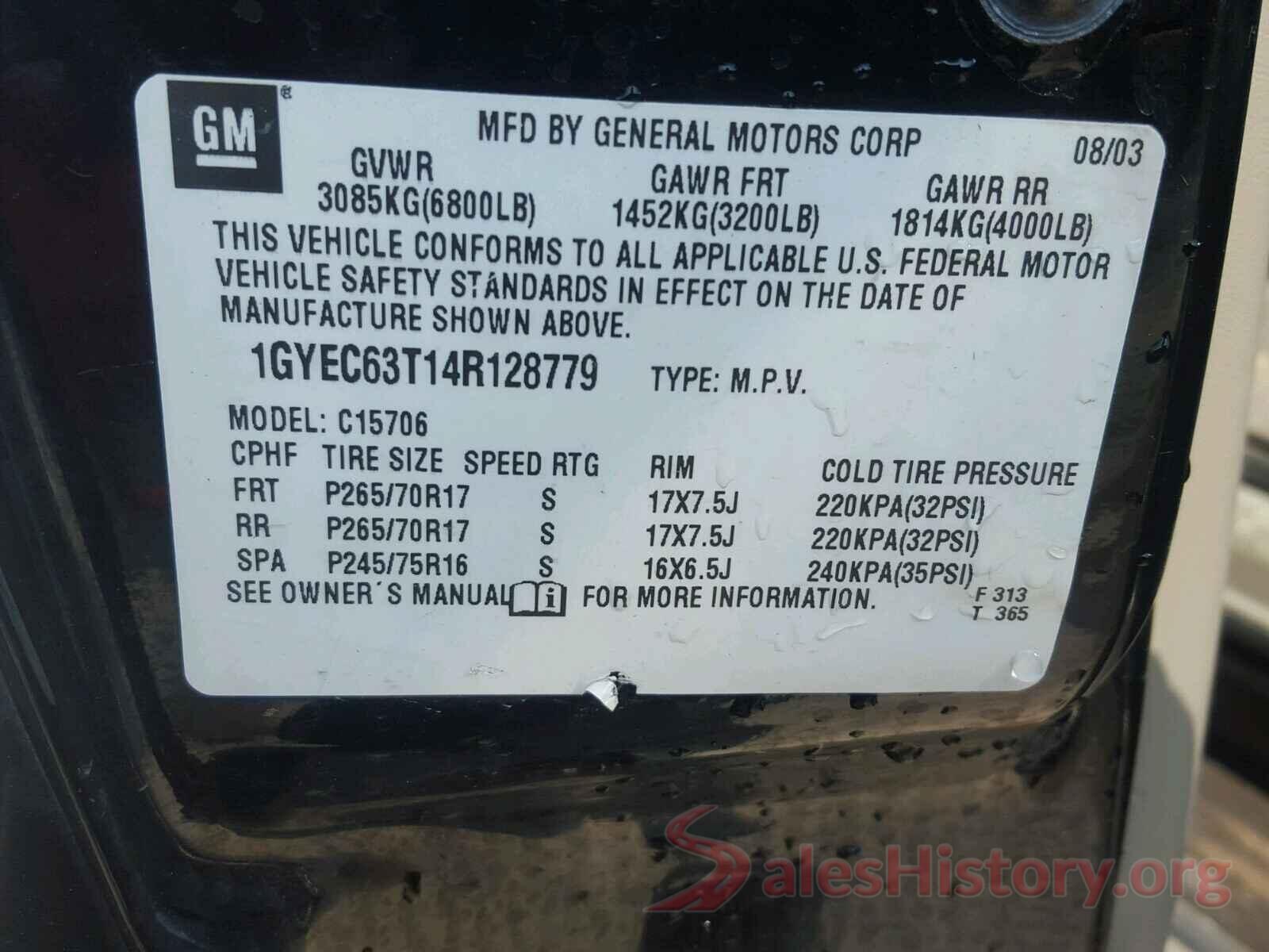 2G11Z5S32K9128207 2004 CADILLAC ESCALADE