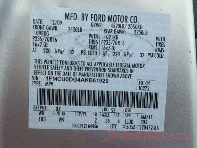 3N1AB7AP1KY256680 2010 FORD ESCAPE