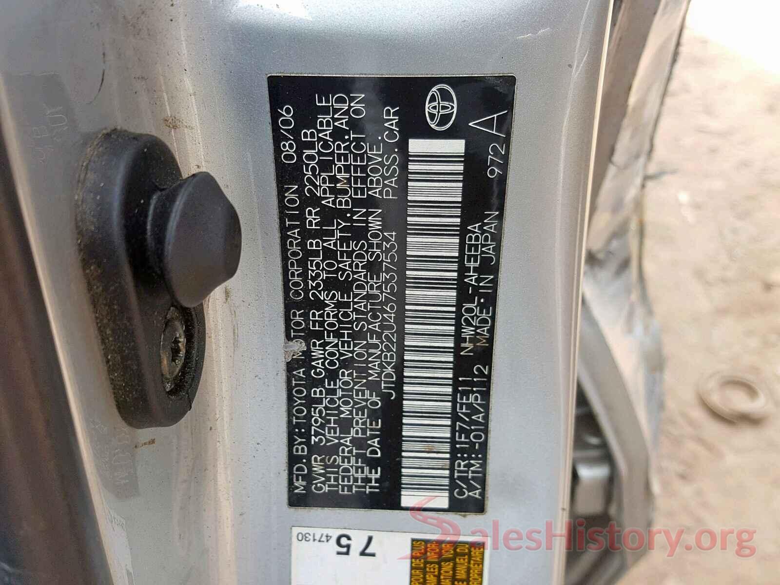 2T3RFREV8JW762634 2006 TOYOTA PRIUS