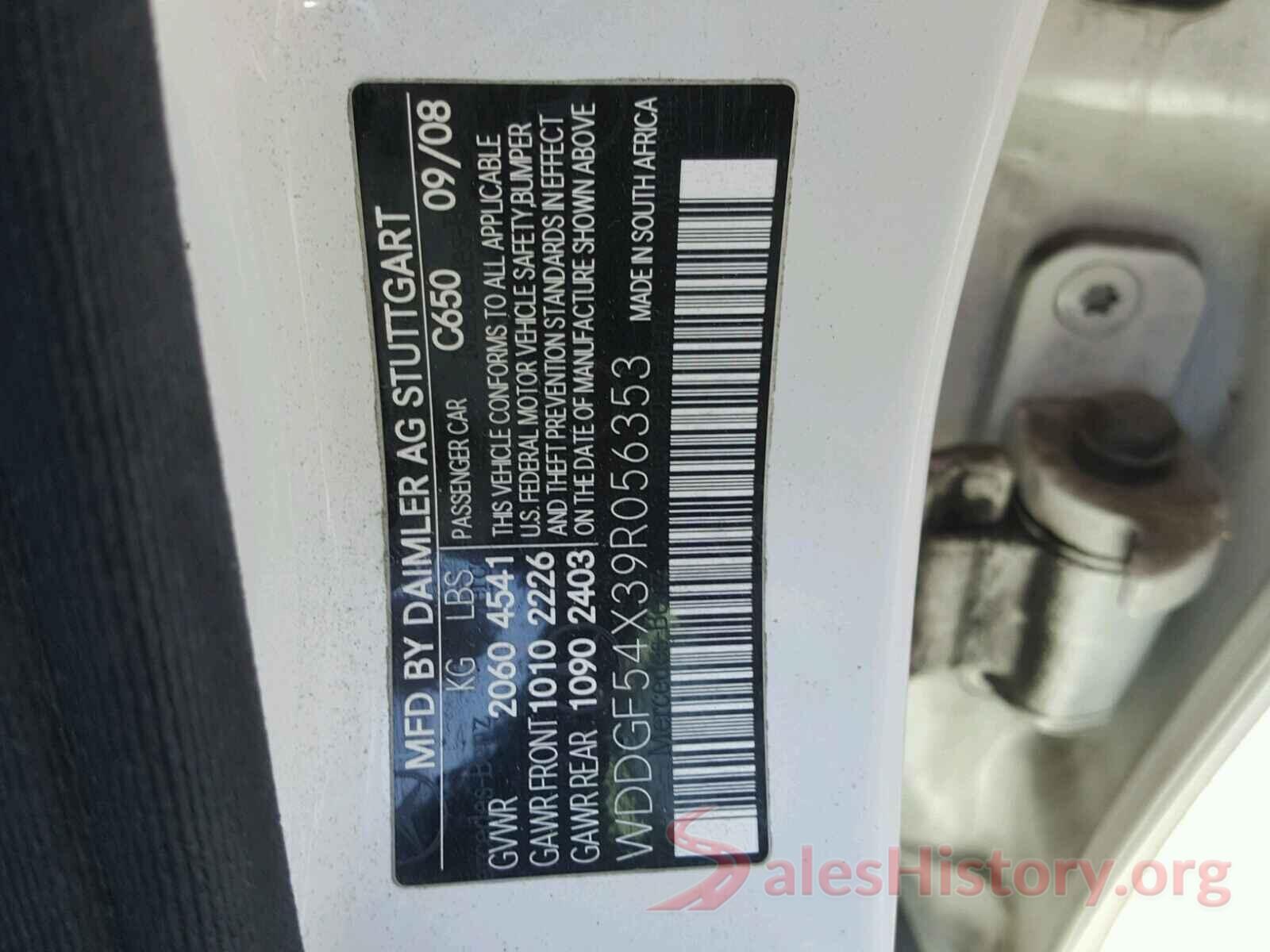 3N1CN8EV4LL802854 2009 MERCEDES-BENZ C CLASS