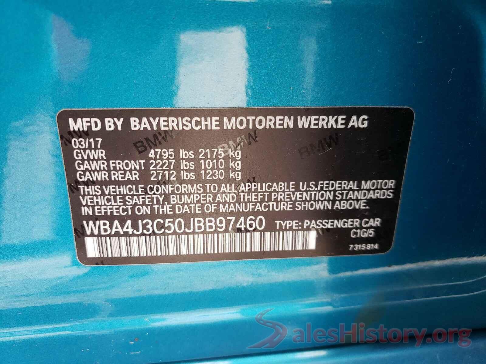 WBA4J3C50JBB97460 2018 BMW 4 SERIES