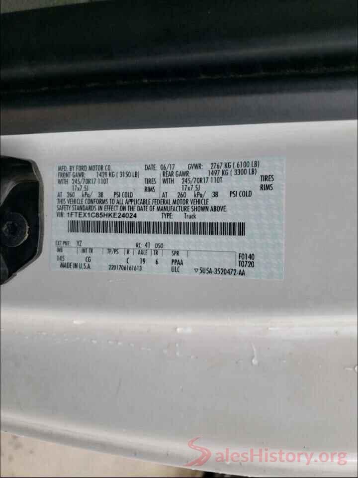 1FTEX1C85HKE24024 2017 FORD F150