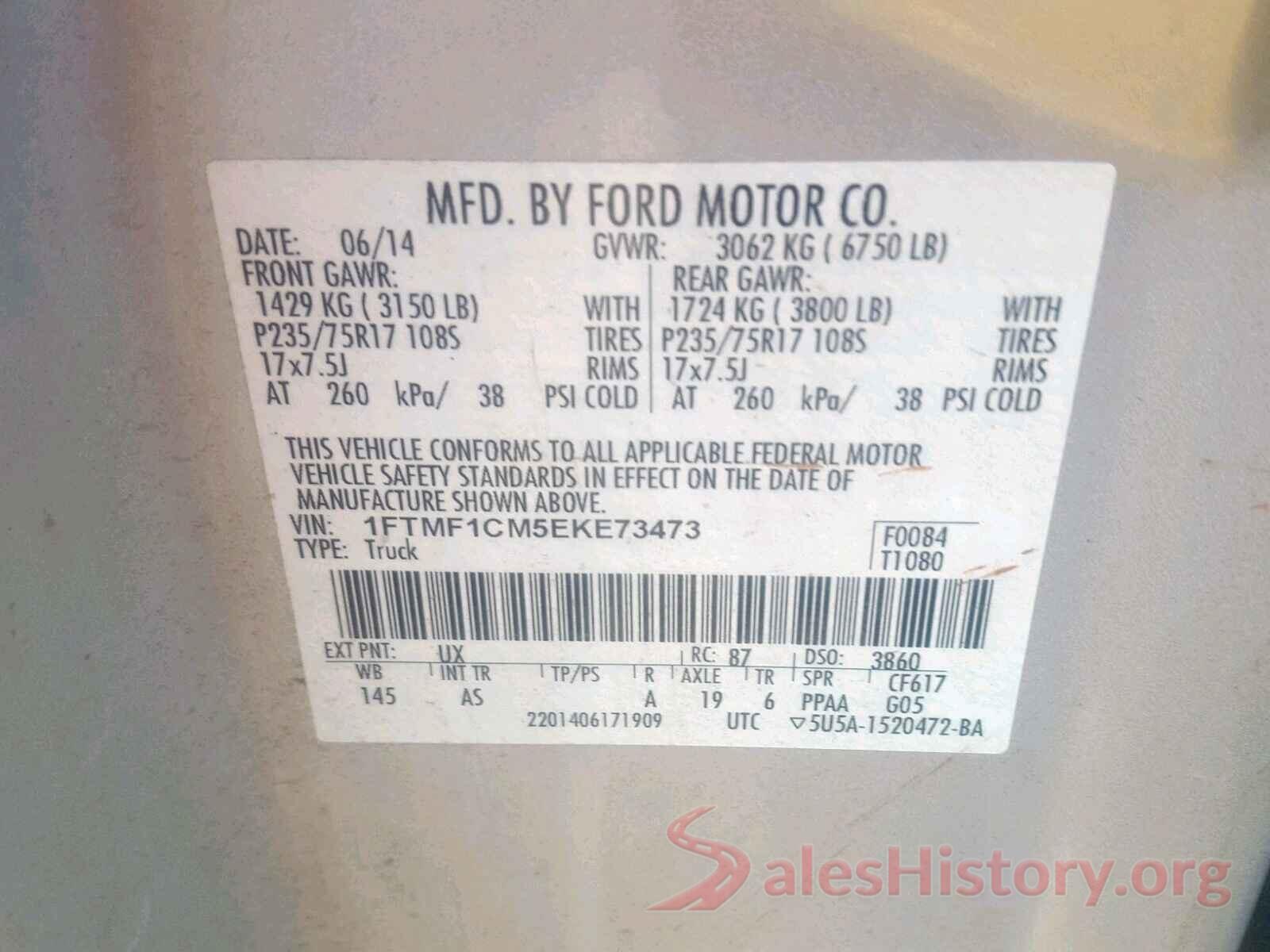 4S4BSACC8J3383938 2014 FORD F150