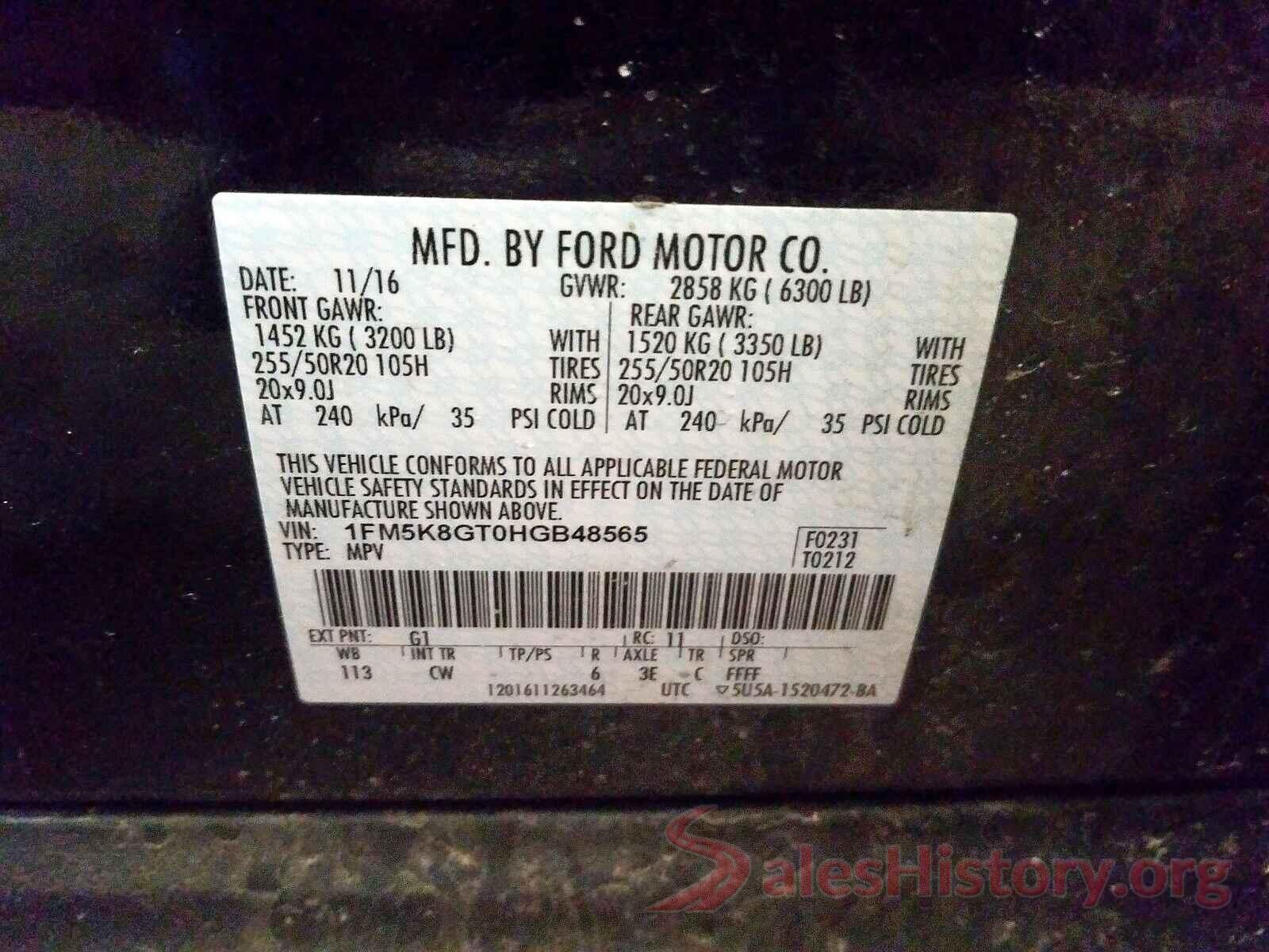 1N4AL3AP7GC167706 2017 FORD EXPLORER