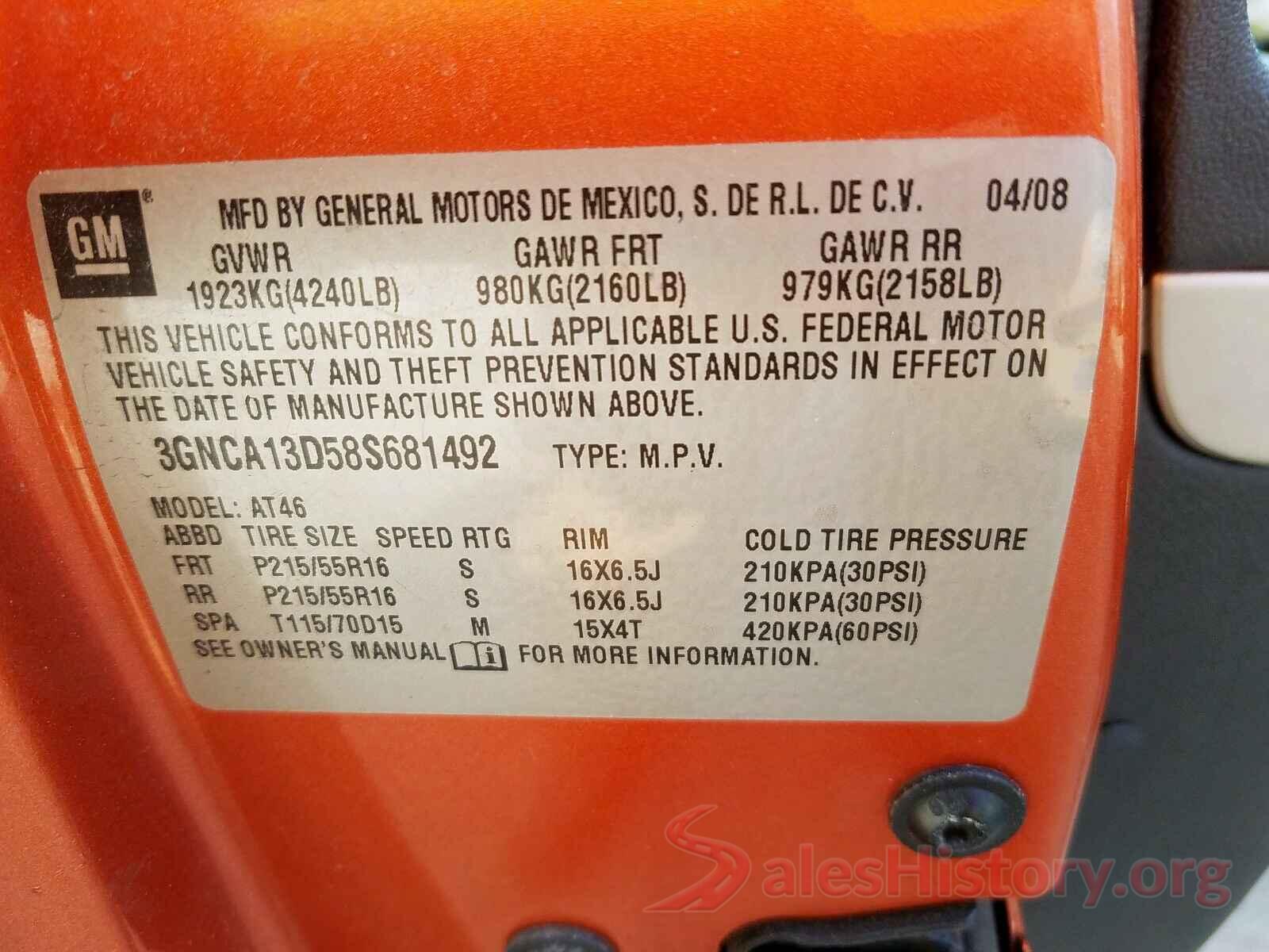 3VWC57BU9MM028788 2008 CHEVROLET HHR