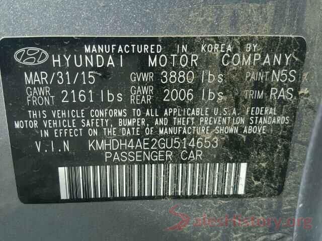 1N4BL4CVXKC185910 2016 HYUNDAI ELANTRA