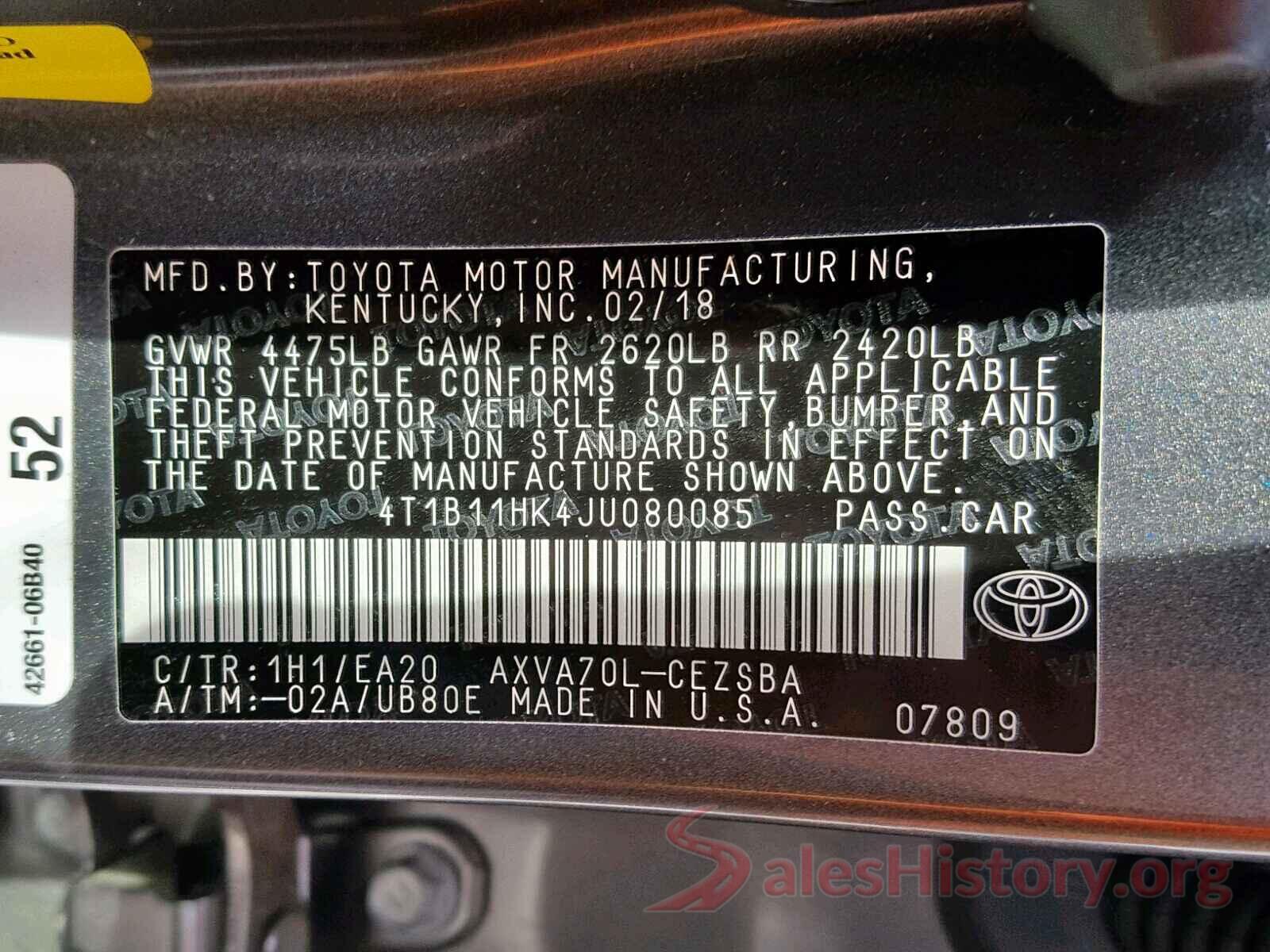 3TMCZ5AN3KM250262 2018 TOYOTA CAMRY