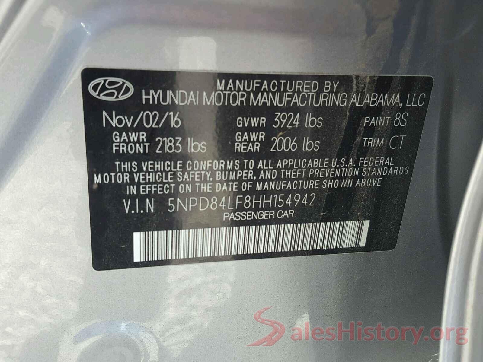 1C4PJLDBXGW127578 2017 HYUNDAI ELANTRA