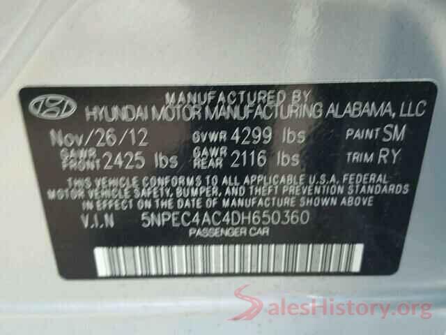 2T3WFREV8GW280080 2013 HYUNDAI SONATA