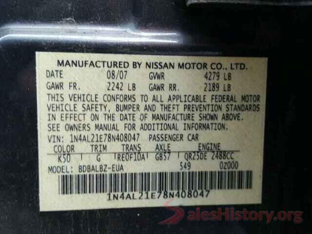 3N1CN8EV5ML815324 2008 NISSAN ALTIMA