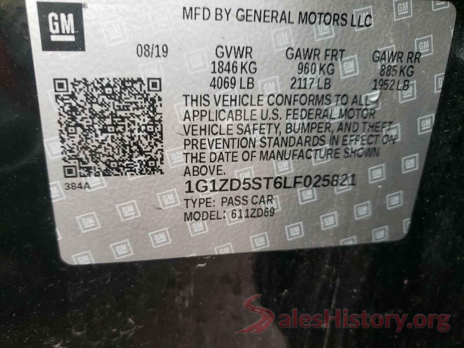 3CZRU6H30HG707789 2020 CHEVROLET MALIBU