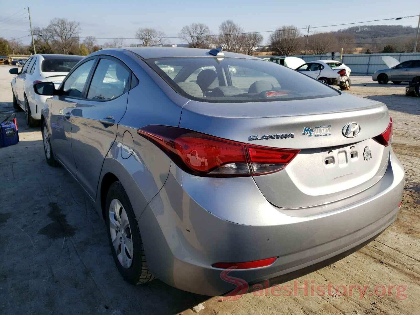 5NPDH4AE4GH730809 2016 HYUNDAI ELANTRA