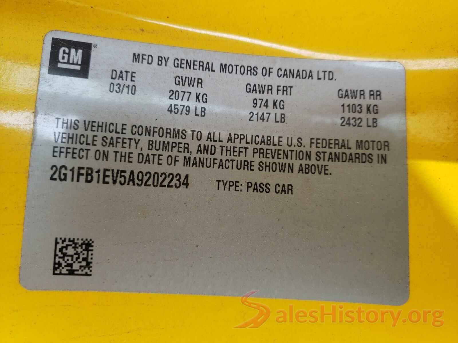 4T1G11AK7LU364779 2010 CHEVROLET CAMARO