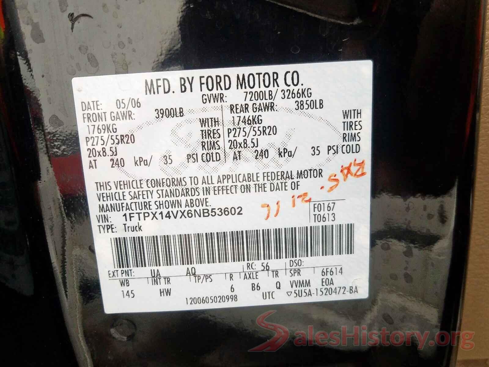 KMHFG4JG7HA579109 2006 FORD F150