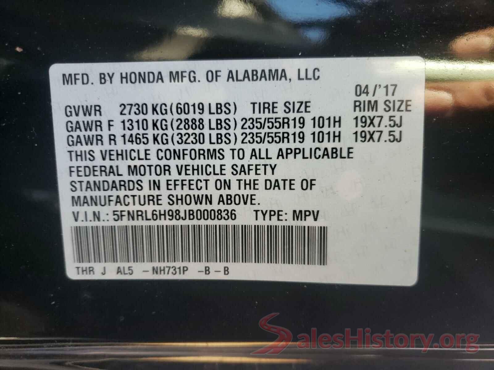 3N1AB7AP2JY204425 2018 HONDA ODYSSEY