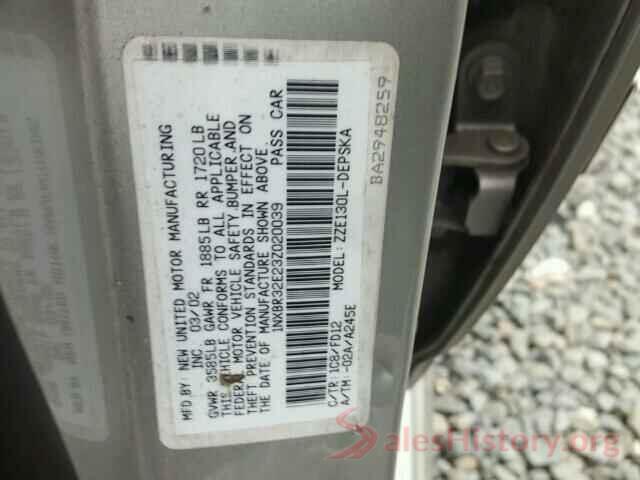 3VWL17AJXHM212789 2003 TOYOTA COROLLA