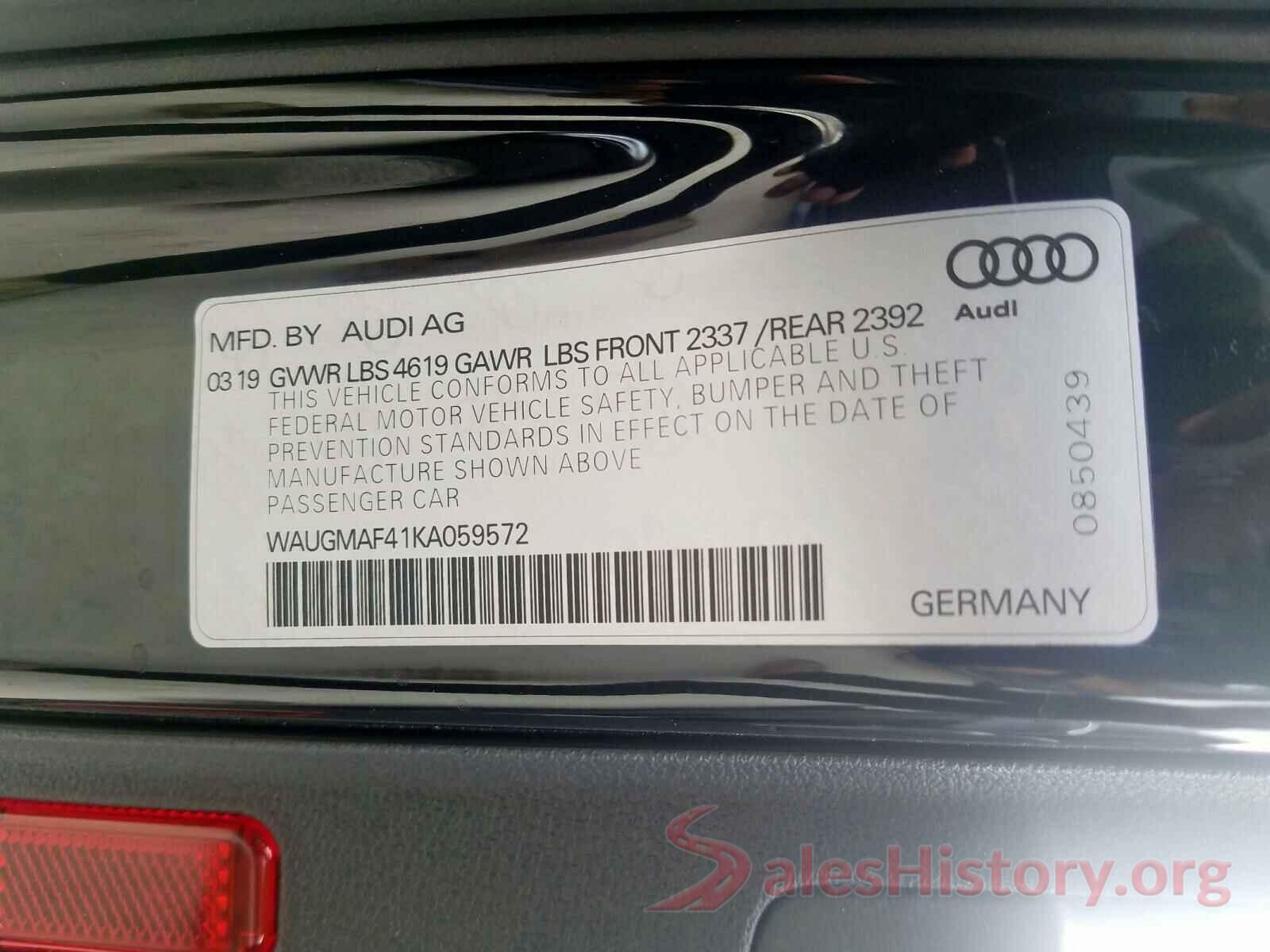 1HGCV2E39JA043777 2019 AUDI A4