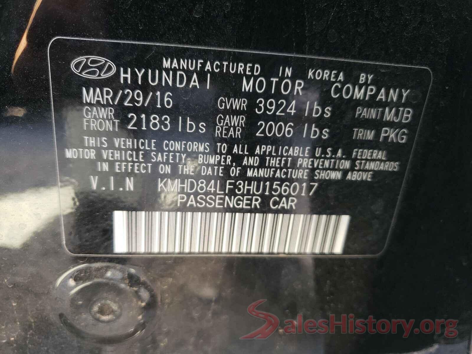 KMHD84LF3HU156017 2017 HYUNDAI ELANTRA