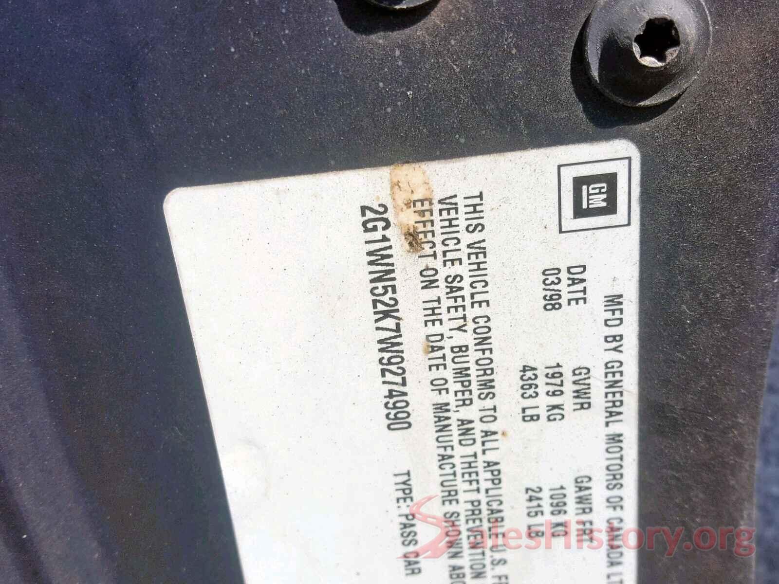 1G1ZA5ST7GF268598 1998 CHEVROLET LUMINA