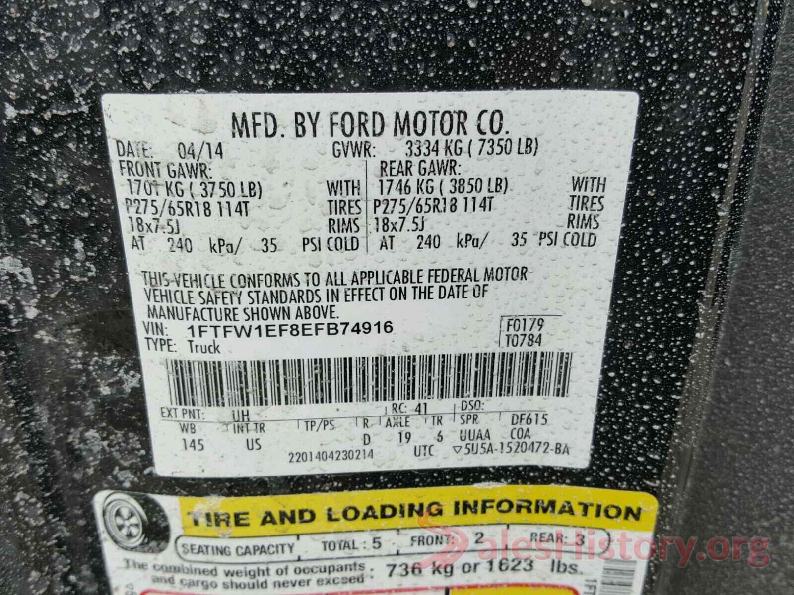 5NPE34AF9HH582833 2014 FORD F150