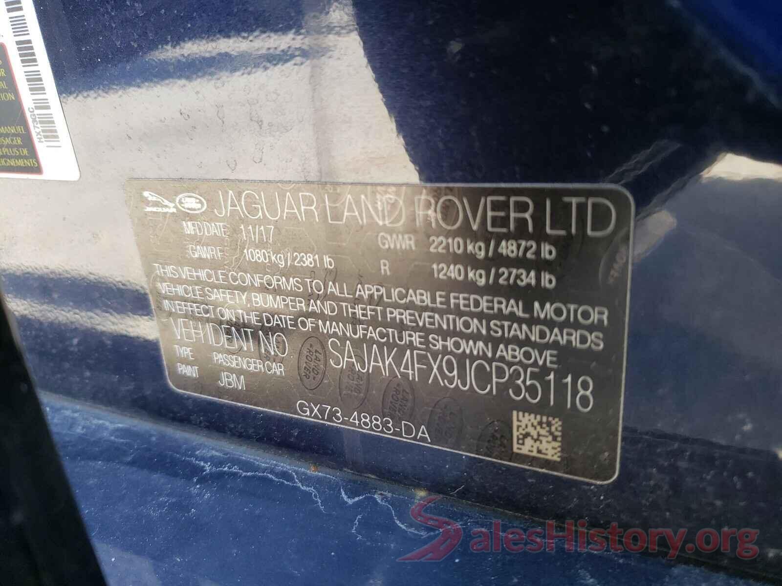 SAJAK4FX9JCP35118 2018 JAGUAR XE